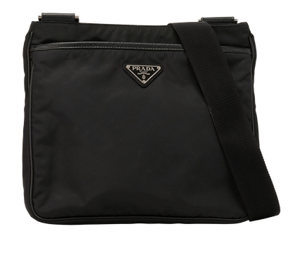 Messenger, &pound;320, Handbags, Black, Nylon, Front view